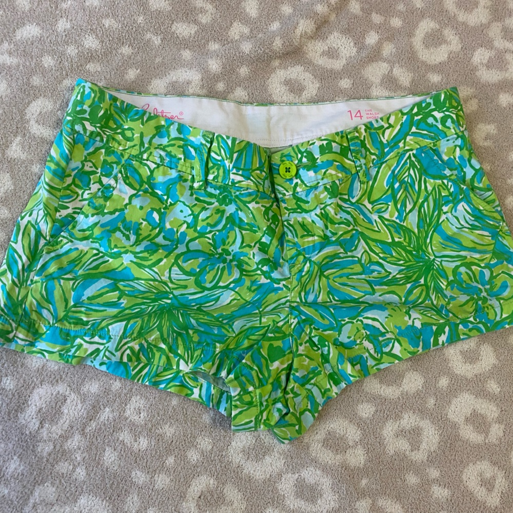 Button up,  lightweight Lilly Pulitzer shorts.